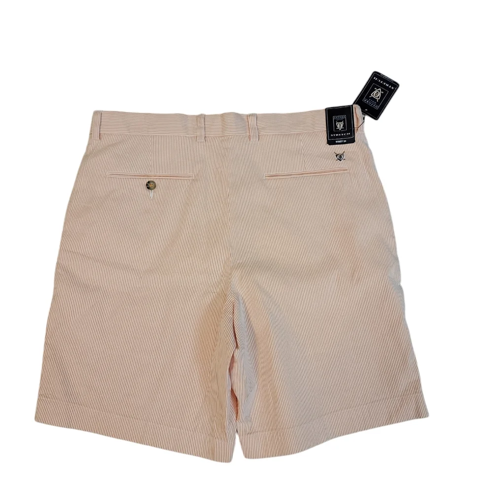 Oxford Golf NWT Stretch Orange And White Mens Chino Shorts Athletic Size‎ 34
